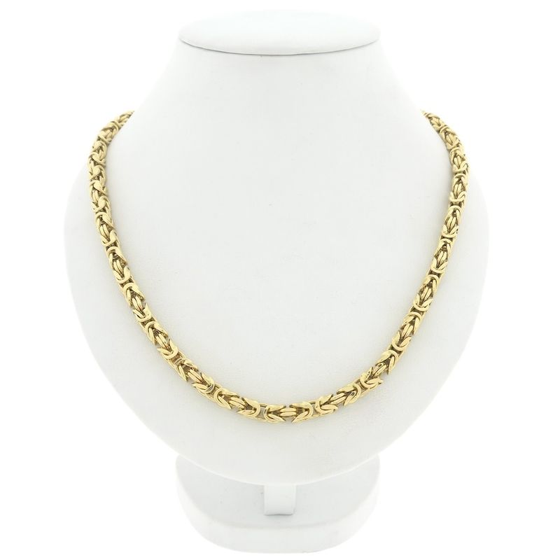 Image 1 of Gold square king link necklace; Midas