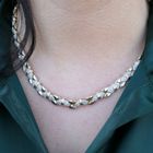 Image 9 of Solid gold necklace with diamonds; Approx. 7.68 ct.