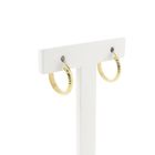 Image 3 of Gold faceted earrings; Ø 14.9 mm