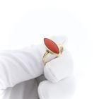 Image 8 of Vintage gold ring with red coral.