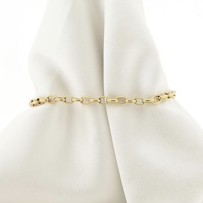 Image 1 of Gold anchor link bracelet | 18 cm
