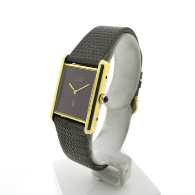 Cartier Tank Vermeil; Vintage mechanical women's watch Image 2 of Cartier Tank Vermeil; Vintage mechanical women's watch