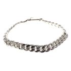 Image 1 of Silver solid gourmet link bracelet | 19 cm