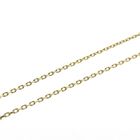 Image 4 of Gold thin anchor link chain with hearts | 45 cm