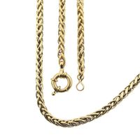 Gold foxtail link necklace