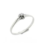 Image 1 of White gold solitaire ring with diamond | 0.05 ct.