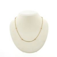 18K Gold Venetian Link Bead Chain | 42.5 cm