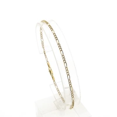 Image 1 of Gold subtle Figaro link bracelet | 20 cm