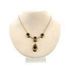 Image 1 of Antique gold necklace with garnet stones | 45 cm