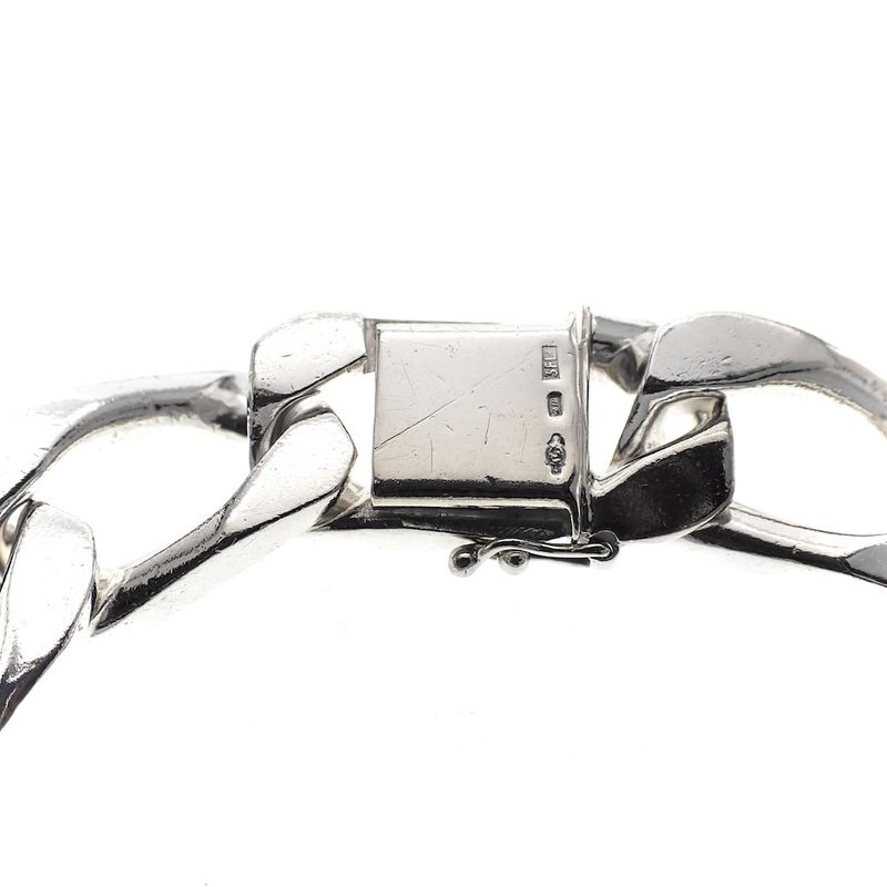 Image 3 of Robust silver gourmet link bracelet