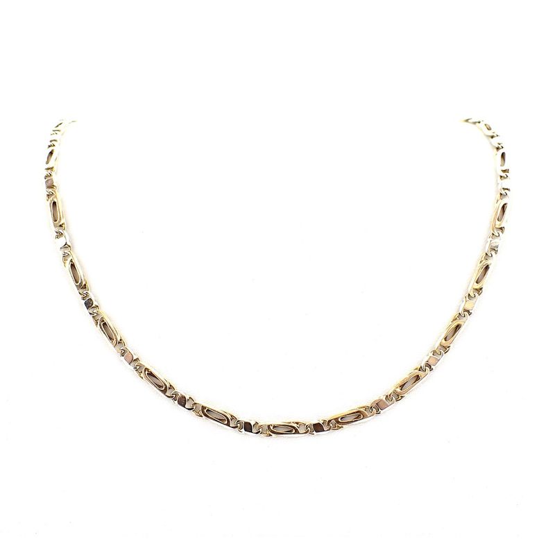 Image 1 of Two-tone gold men's necklace.