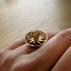 Afbeelding 7 van Gouden statementring met diamanten; 0,03 ct.