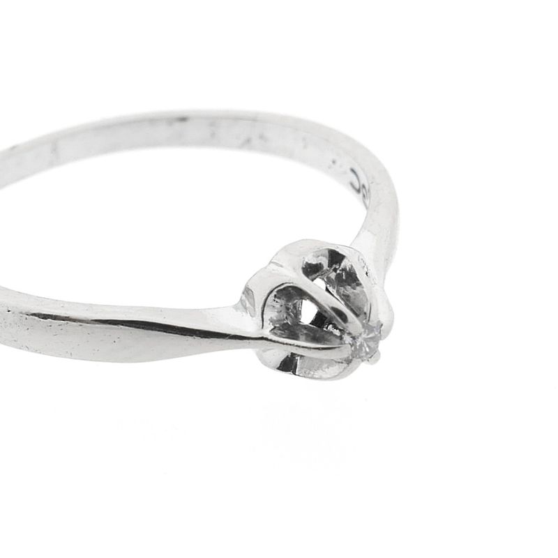 Image 8 of White gold solitaire ring with 0.03 ct diamond.