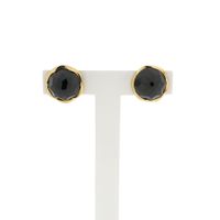 Gold Earrings with Garnet