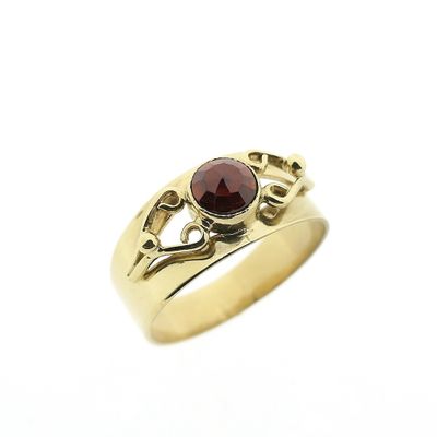 Image 1 of Gold ring with garnet stones | Vintage