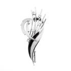 Image 1 of White gold brooch with diamonds; 0.30 ct.