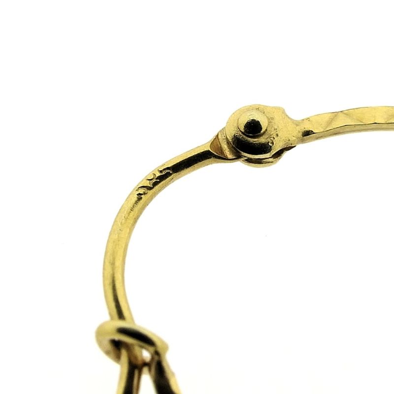 Image 9 of Gold flat earrings with pattern | Ø 17 mm