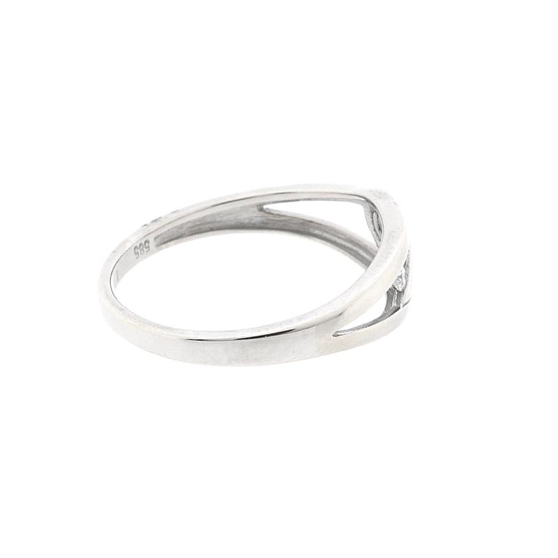Afbeelding 5 van Witgouden ring met diamant; 0,03 ct. 