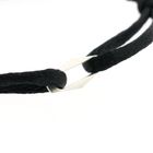 Image 4 of Black Satin Cord Bracelet with Silver Link