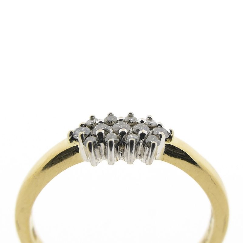 Image 3 of 18-karat gold ring with pavé settings and diamonds | 0.09 ct.