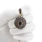 Image 14 of Vintage gold entourage pendant with garnet