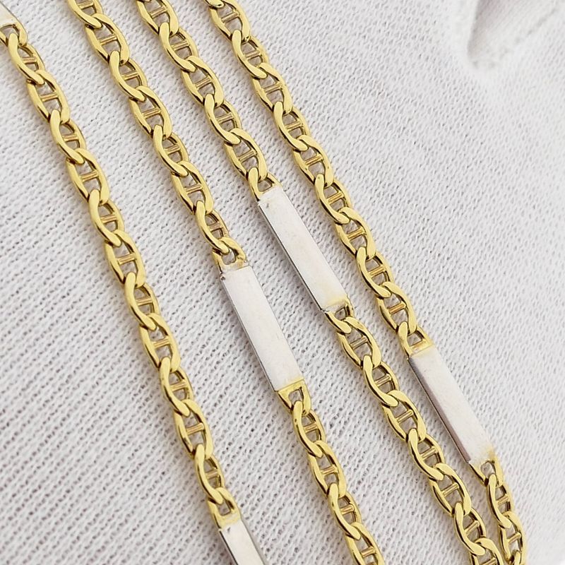 Image 8 of Two-tone gold navy link chain
