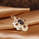 Image 2 of Vintage gold pendant with garnet | Amsterdam