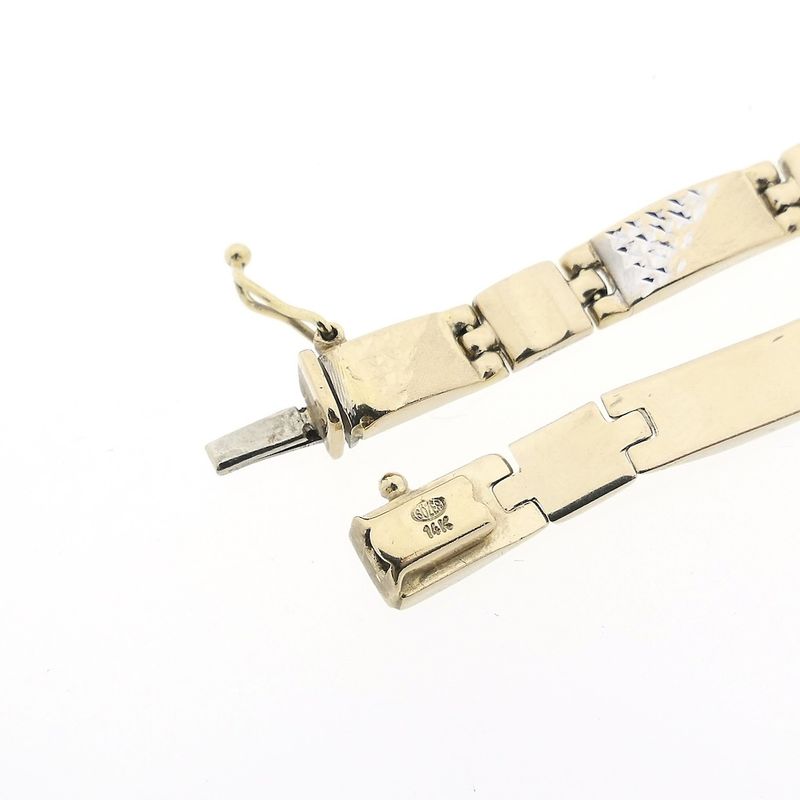 Image 6 of Two-tone gold fantasy link bracelet | 19 cm