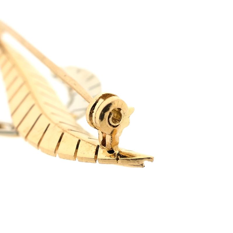 Image 5 of Gold feather brooch