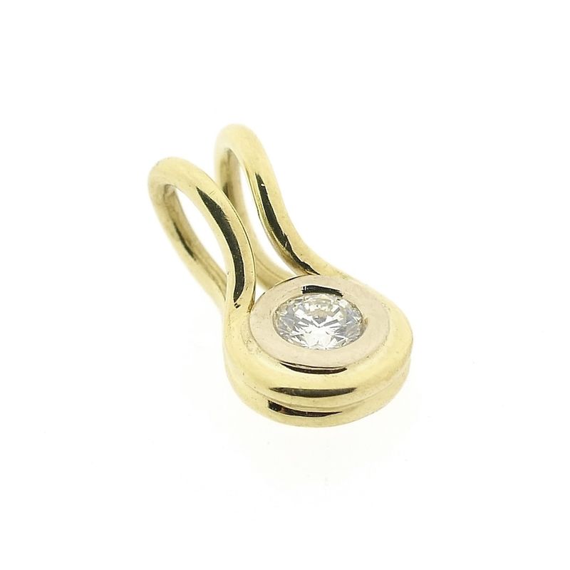 Image 6 of Gold pendant with diamond | 0.18 ct.