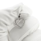 Image 3 of 18-karat white gold heart pendant with 0.08 ct diamond