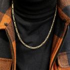 Image 10 of Gold Figaro link chain | 60.5 cm