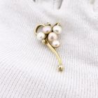 Image 11 of Gold Pendant with Baroque Pearl & Diamond; 14kt; 0.08 ct