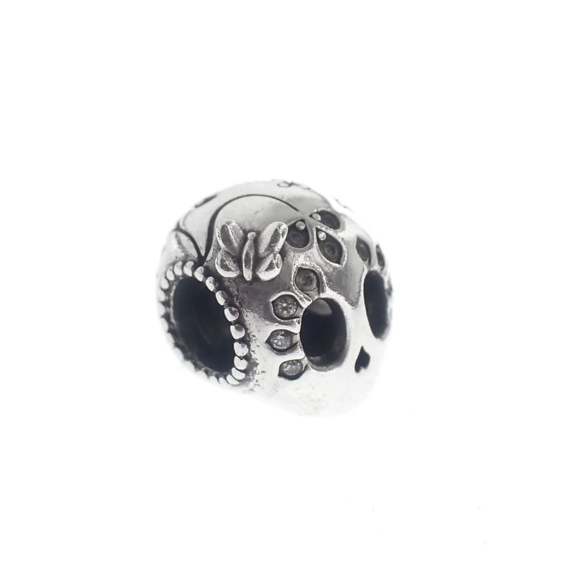 Image 3 of Pandora charm; Silver; Dia de los Muertos
