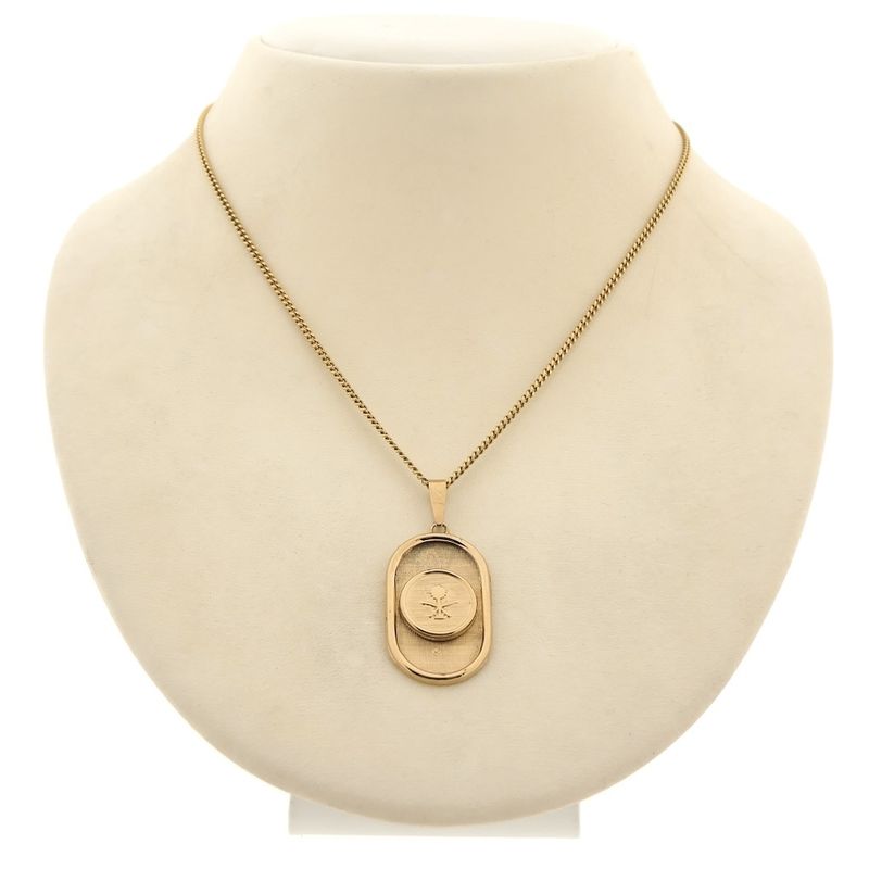 Image 9 of Rose gold pendant with Saudi Arabia emblem