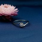 Image 2 of White Gold Solitaire Ring with Diamond | 0.10 ct.