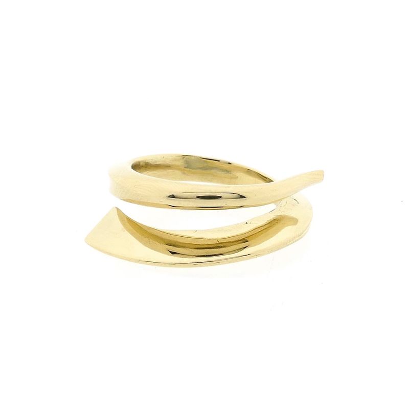 Image 3 of Solid Gold Ring with Organic Design