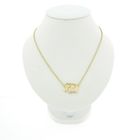 Image 1 of Two-tone gold necklace with fixed pendant and diamonds; 0.03 ct.