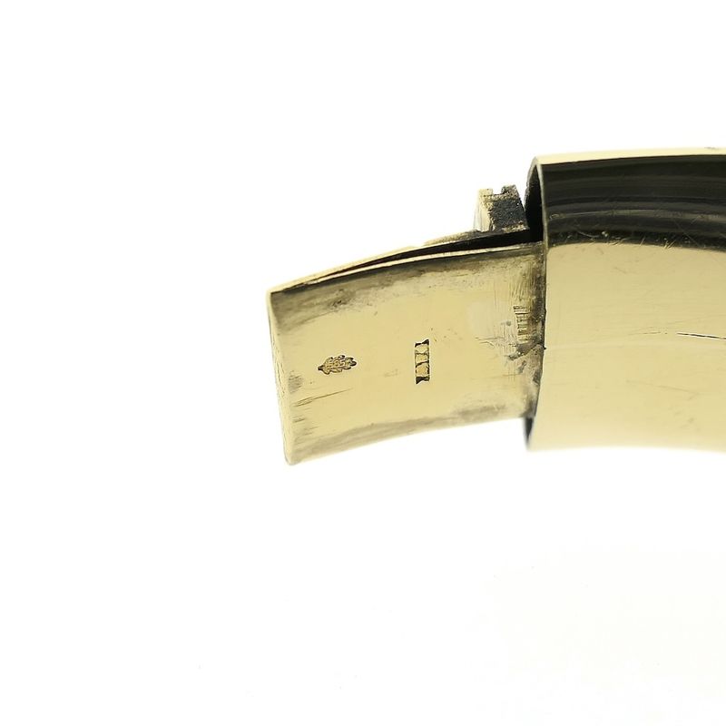 Image 6 of Gold wide slave bracelet; Size M