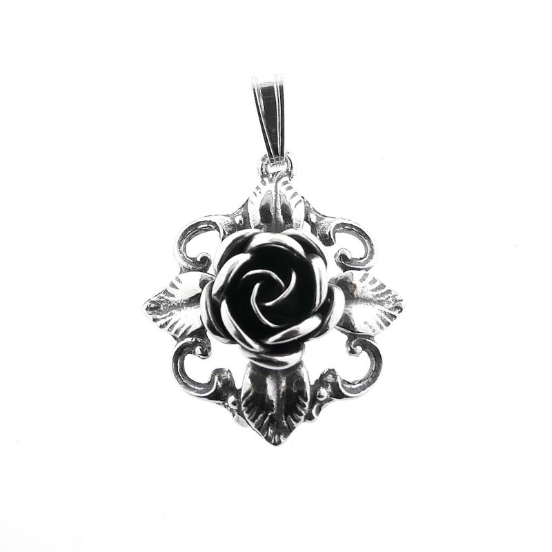 Image 1 of Antique silver floral pendant | Art Nouveau