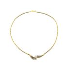 Image 3 of 18K Two-tone gold necklace with diamonds; 0.72 ct. | 42 cm