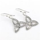 Image 1 of Silver Celtic earrings with triquetra symbol