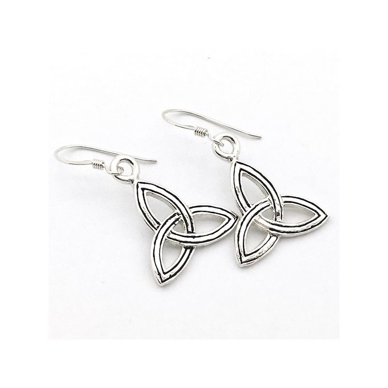 Image 1 of Silver Celtic earrings with triquetra symbol