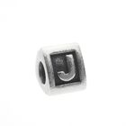 Image 1 of Pandora charm; Silver; Letter charm J