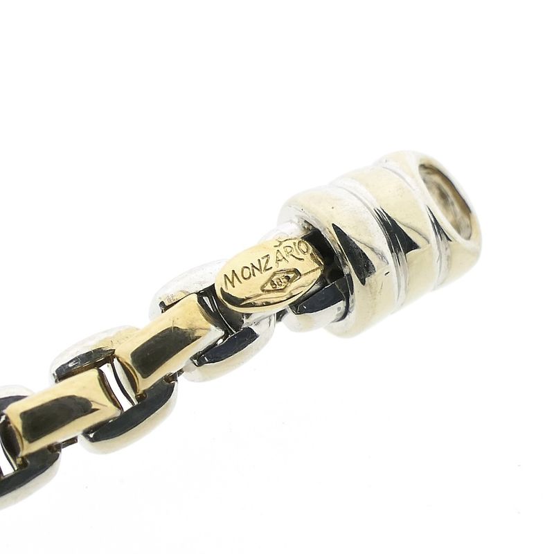 Image 7 of Two-tone gold anchor link necklace | 45.5 cm