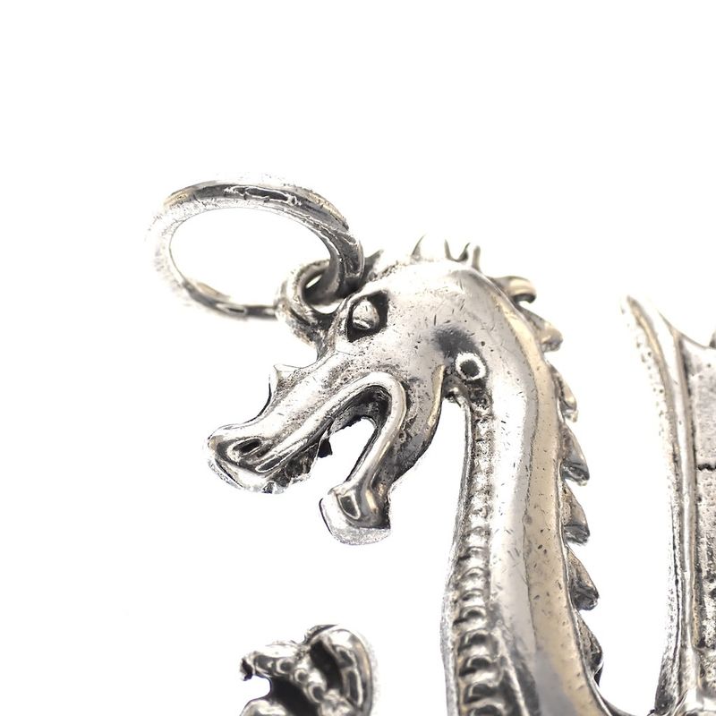 Image 5 of Silver pendant of a dragon