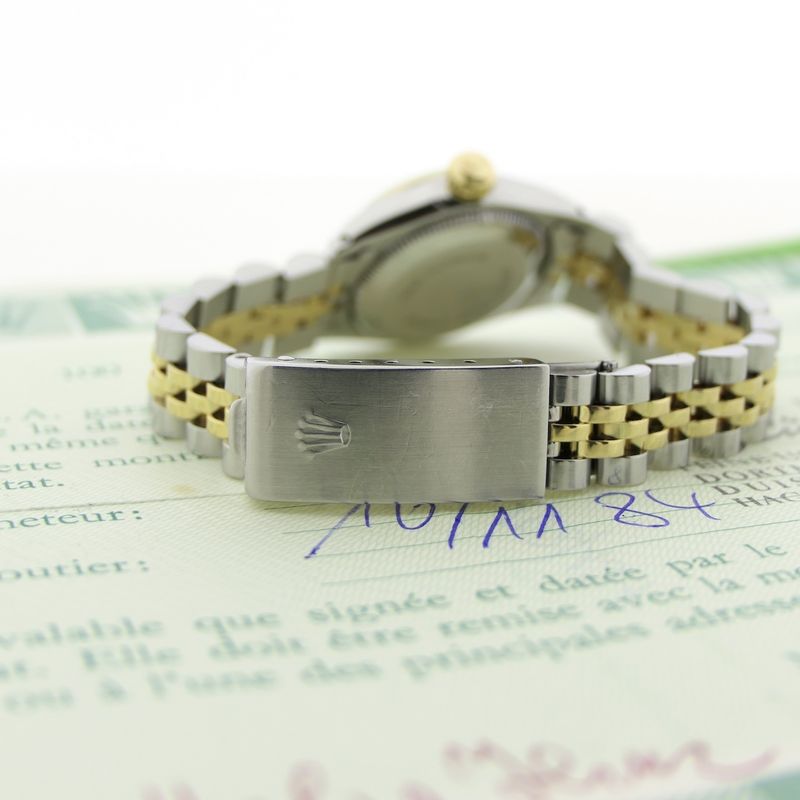 Image 14 of Rolex Oyster Perpetual 6719; Vintage 18k. goud/stalen dames horloge