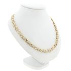 Image 3 of Solid gold necklace with diamonds; Approx. 7.68 ct.