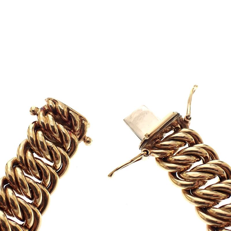 Image 4 of Gold French gourmet link bracelet | 20 cm