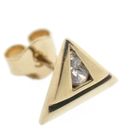 Image 6 of Gold triangle stud earrings with zirconia